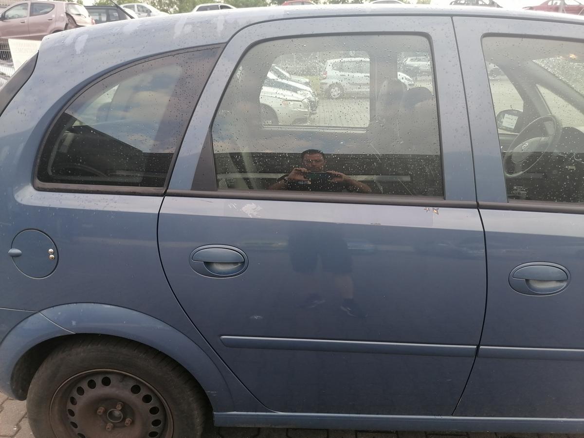 Opel Meriva A original T&uuml;r hinten rechts Blaumetallic Z21T Eisenherz Bj.2008
